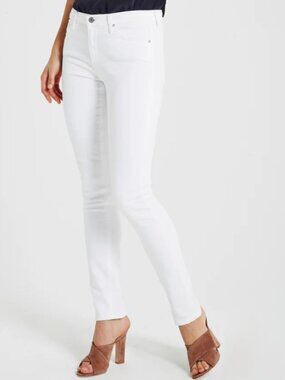 Like New! AG Prima Cigarette Leg Jeans White in Size 26